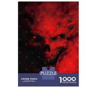 Rompecabezas para Adolescentes De 1000 Piezas Red Demon with Glowing Eyes Rompecabezas para Adolescentes Juegos Relajantes para La Diversión Familiar Juego Desafiante Regalos 52x38cm/1000pcs