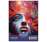 Rompecabezas para Adolescentes De 1000 Piezas Red Eye Galaxy Girl Rompecabezas para Adultos Juego De Ingenio Decoración De Pared Regalos para Reducir El Estrés 52x38cm/1000pcs