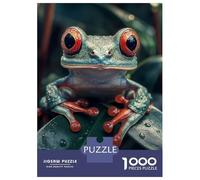 Rompecabezas para Adolescentes De 1000 Piezas Red-Eyed Tree Frog Portrait Rompecabezas para Adultos Juguetes Antiestrés Regalo De Cumpleaños Cumpleaños 70x50cm/1000pcs