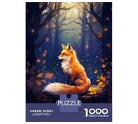 Rompecabezas para Adolescentes De 1000 Piezas Red Fox in Forest Rompecabezas para Adultos Juego De Ingenio Difícil Difícil Cumpleaños Y Navidad 70x50cm/1000pcs