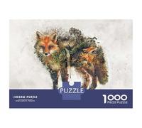 Rompecabezas para Adolescentes De 1000 Piezas Red Fox Rompecabezas para Adolescentes Juegos Relajantes Regalos para Mujeres Diversión En Casa Actividades, 52x38cm/1000pcs