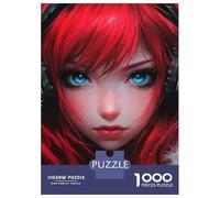 Rompecabezas para Adolescentes De 1000 Piezas Red Hair, Blue Eyes Rompecabezas para Adultos Juguetes Antiestrés Arte De Pared Regalos De Cumpleaños Y Únicos 70x50cm/1000pcs
