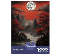 Rompecabezas para Adolescentes De 1000 Piezas Red Moon Japan (3) Rompecabezas Juguetes DIY Alivia El Estrés Interacción Entre Padres E Hijos 52x38cm/1000pcs