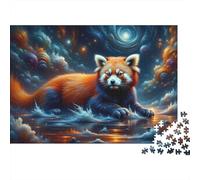Rompecabezas para Adolescentes De 1000 Piezas Red Panda in Fantasy Clouds Rompecabezas para Adultos Juego De Ingenio Regalos para Mujeres Desafiante De Completar 52x38cm/1000pcs