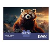 Rompecabezas para Adolescentes De 1000 Piezas Red Panda Wall Art Print-2 Rompecabezas para Adultos Juegos Relajantes para La Diversión Familiar 38x26cm/1000pcs