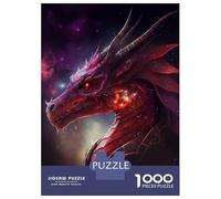 Rompecabezas para Adolescentes De 1000 Piezas Red Space Dragon Rompecabezas para Adultos Juguete Decoración De Pared para Diversión Familiar Desafiante De Completar 70x50cm/1000pcs