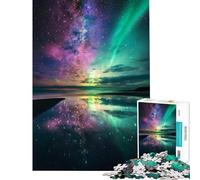 Rompecabezas para Adolescentes de 1000 Piezas Reflejos estrellados en la Playa Rompecabezas para Adultos para Hacer tú Mismo para Pasar el Tiempo en casa Durante Las Vacaciones