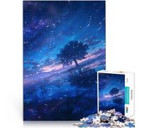 Rompecabezas para Adolescentes de 1000 Piezas Reflexiones de la Noche Estrellada Juego Familiar para y Decoración del hogar 38x26cm