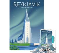 Rompecabezas para Adolescentes de 1000 Piezas Reikiavik Islandia Juguetes educativos de Viaje Juego Familiar para Toda la Familia Regalos para Mujeres y Hombres tamaño 75x50cm