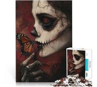 Rompecabezas para Adolescentes de 1000 Piezas Reina Oscura y Mariposa Corte de precisión Decoración de Pared cumpleaños y Navidad 38x26cm