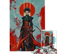 Rompecabezas para Adolescentes de 1000 Piezas Reina Samurai Luna de Sangre Un Reto para completar Diversión Familiar Juegos educativos para Mayores de 14 años (50x75cm)