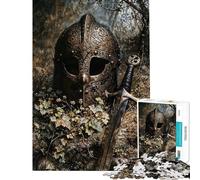 Rompecabezas para Adolescentes de 1000 Piezas Reliquias de Guerreros Vikingos Rompecabezas para Adultos Juego práctico decoración de Pared Regalo Ideal para Toda la Familia (tamaño 38x26cm)