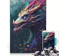 Rompecabezas para Adolescentes de 1000 Piezas: Reloj de Dragones celestiales, Juguetes antiestrés, Carrera de Velocidad Manual, para Mejorar el Amor Entre Parejas 38x52cm
