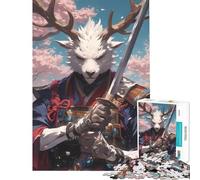 Rompecabezas para Adolescentes de 1000 Piezas Reno Samurai Blossom Family Game Juguetes adictivos para Cultivar la Paciencia Un Gran Regalo Una Obra de Arte (Tamaño 38x52cm)