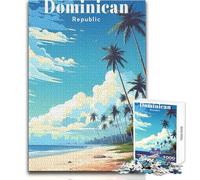 Rompecabezas para Adolescentes de 1000 Piezas República Dominicana, Juguete de Viaje, Juego Intelectual, decoración, Ideas de Regalo, tamaño 38x26cm