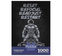 Rompecabezas para Adolescentes De 1000 Piezas Reset Refocus Readjust - Gym, Hustle, Success Rompecabezas para Adultos Juegos Familiares Desafío Difícil Regalos De Cumpleaños Y Únicos 38x26cm/1000pcs