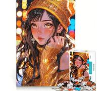Rompecabezas para Adolescentes de 1000 Piezas, Resplandor Dorado de Sueños Invernales, Juguetes Antiestrés, Desafío Difícil, Fortalece el Amor Entre Parejas 38x26cm