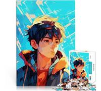 Rompecabezas para Adolescentes de 1000 Piezas Retrato de Chico de Anime Alivio del estrés Cada Pieza es única: un desafiante y Divertido Juego Familiar 52x38cm