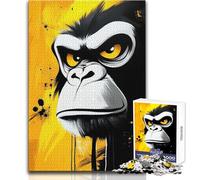 Rompecabezas para Adolescentes de 1000 Piezas, Retrato de Gorila Enojado, Juegos Familiares, Actividades Familiares, Ideas de Regalo, tamaño 50x75cm