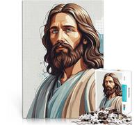 Rompecabezas para Adolescentes de 1000 Piezas Retrato de Jesucristo Juegos educativos Juguetes de Bricolaje Ideas de Regalos 52x38cm
