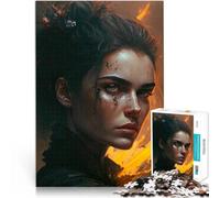 Rompecabezas para Adolescentes de 1000 Piezas Retrato de Mujer en Arte Conceptual Juguetes de Juego desafiantes Gran Regalo 38x52cm