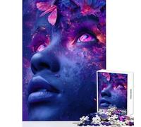 Rompecabezas para Adolescentes de 1000 Piezas Retrato de Mujer mística con Elementos Florales Juegos educativos Juguete Educativo Ideal para Regalar a Toda la Familia (75x50cm)