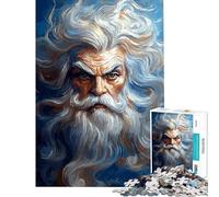 Rompecabezas para Adolescentes de 1000 Piezas Retrato de un Anciano poderoso Rompecabezas de 1000 Piezas antiestrés Una Obra de Arte Diversión Familiar y Noche de Juegos (75x50cm)