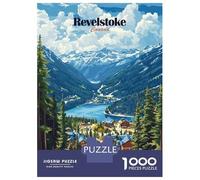 Rompecabezas para Adolescentes De 1000 Piezas Revelstoke, Canada Mountain View Rompecabezas Juego De Ingenio Decoración Perfecta Regalos Y Cumpleaños Únicos 52x38cm/1000pcs
