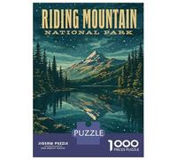 Rompecabezas para Adolescentes De 1000 Piezas Riding Mountain National Park Vintage Rompecabezas para Adultos Juegos De Relajación Decoración Juego Desafiante Regalos 38x26cm/1000pcs