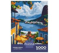 Rompecabezas para Adolescentes De 1000 Piezas Rio De Janeiro, Brazil Travel Rompecabezas para Adultos Juegos Relajantes Una Obra De Arte Cumpleaños 52x38cm/1000pcs