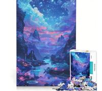 Rompecabezas para Adolescentes de 1000 Piezas Ríos Celestiales Astralis, Juguetes antiestrés, Carrera de Velocidad Manual, para Mejorar el Amor Entre Parejas 50x75cm