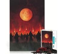 Rompecabezas para Adolescentes de 1000 Piezas,Ritual de la Luna de Sangre,Arte de Borde Exact,Juego de Concentración y Diversión,Momento de Diversión y Calma,Regalo Navideño para la Calma 38x26cm