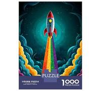 Rompecabezas para Adolescentes De 1000 Piezas Rocket Rainbow Rompecabezas Juegos Familiares Carrera De Velocidad Manual Cumpleaños 52x38cm/1000pcs