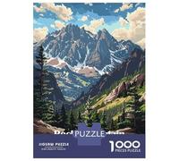 Rompecabezas Para Adolescentes De 1000 Piezas Rocky Mountain National Park Illustration Rompecabezas Para Adultos Juguetes De Bricolaje Análisis Y Lógica Regalo De Cumpleaños, Regalos, 38x26cm/1000pcs