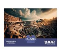 Rompecabezas para Adolescentes De 1000 Piezas Roman Colosseum Architecture Rompecabezas Juguetes DIY Alivia El Estrés Interacción Entre Padres E Hijos 38x26cm/1000pcs