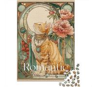 Rompecabezas para Adolescentes De 1000 Piezas Romantic Cat Art Print-5 Rompecabezas para Adultos Juguetes DIY Pero Divertidos Y Humorísticos Regalos De Cumpleaños Y Únicos 70x50cm/1000pcs