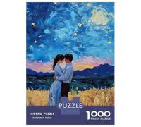 Rompecabezas para Adolescentes De 1000 Piezas Romantic Couple in Field Painting Rompecabezas para Adultos Juegos Relajantes Regalos para Mujeres Regalos De Juegos Desafiantes 70x50cm/1000pcs