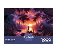 Rompecabezas para Adolescentes De 1000 Piezas Romantic Sunset Dock Rompecabezas para Adolescentes Juegos Relajantes para La Diversión Familiar Juego Desafiante Regalos 38x26cm/1000pcs