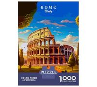 Rompecabezas para Adolescentes De 1000 Piezas Rome Italy Colosseum Travel Rompecabezas para Adultos Juegos Relajantes Regalos De Cumpleaños para Amigos Y Familiares 52x38cm/1000pcs