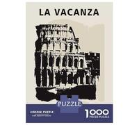 Rompecabezas para Adolescentes De 1000 Piezas Rome Italy Travel Poster Rompecabezas para Adultos Juguetes Antiestrés Regalo De Cumpleaños Cumpleaños 52x38cm/1000pcs