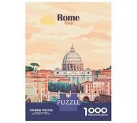 Rompecabezas para Adolescentes De 1000 Piezas Rome Italy Travel Rompecabezas para Adolescentes Juego Familiar Desafío Difícil Cumpleaños Y Navidad 52x38cm/1000pcs