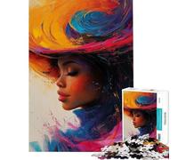 Rompecabezas para Adolescentes de 1000 Piezas Rompecabezas Abstracto de Mujer Juego de ingenio Carrera de Velocidad Manual Ayuda a ejercitar el Cerebro (tamaño 50x75cm)