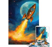 Rompecabezas para Adolescentes de 1000 Piezas Rompecabezas Bitcoin Blast Off para Adultos Juguetes antiestrés Divertidos y con Humor Interacción Entre Padres e Hijos (tamaño 38x52cm)