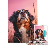 Rompecabezas para Adolescentes de 1000 Piezas Rompecabezas con la Mirada de un Perro de montaña bernés Juego práctico Divertido y con Humor Regalo Ideal para Reducir el estrés (tamaño 38x26cm)