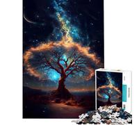 Rompecabezas para Adolescentes de 1000 Piezas Rompecabezas de fantasía Espacial con Forma de árbol para Adultos Juegos relajantes Regalos para Mujeres cumpleaños y Navidad (50x75cm)