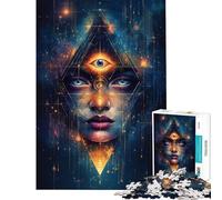 Rompecabezas para Adolescentes de 1000 Piezas Rompecabezas de la Mujer del Tercer Ojo Juego práctico Regalo de cumpleaños Ideal para Regalar a Toda la Familia (Tamaño 38x52cm)