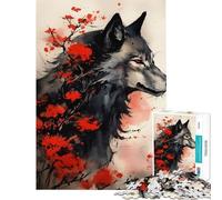 Rompecabezas para Adolescentes de 1000 Piezas Rompecabezas de Lobo Gris para Adultos Juego Familiar Carrera de Velocidad Manual cumpleaños (tamaño 38x52cm)