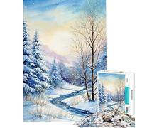 Rompecabezas para Adolescentes de 1000 Piezas Rompecabezas Susurro de Invierno para Adultos Juego práctico de análisis y lógica cumpleaños (tamaño 38x26cm)