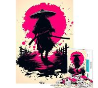 Rompecabezas para Adolescentes de 1000 Piezas Ronin silencioso bajo la Luna de Sangre Juego Imposible Educativo desafiante Juguete Regalo Divertido Ideal para Parejas (tamaño 38x52cm)