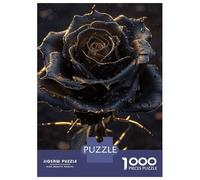 Rompecabezas para Adolescentes De 1000 Piezas Rose Flower Neon Rompecabezas para Adultos Juego Práctico Decoración De Pared Ayuda A Ejercitar El Cerebro 52x38cm/1000pcs